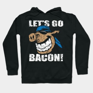 Funny Let's Go Bacon Hog Design Parody Hoodie